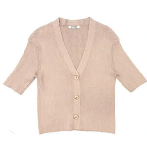 Ali Golden Ribbed Top in Sand